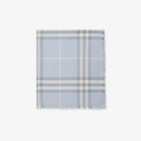 Wide Check Wool Scarf in Mist | Burberry® Official