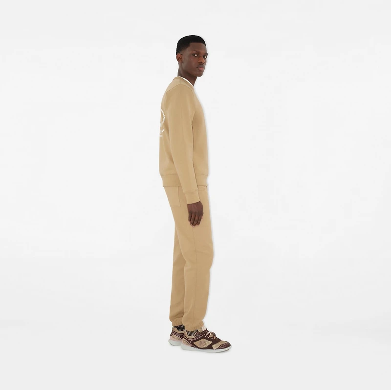 Knight Stamp Cotton Sweatshirt in Flax beige - Men | Burberry® Official