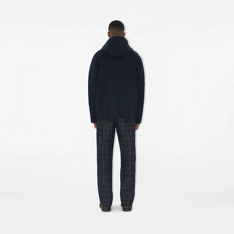 Short Bonded Gabardine Parka in Navy - Men | Burberry® Official
