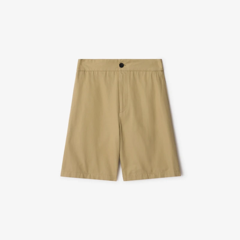 Gabardine Shorts in Hamper beige - Men, Cotton | Burberry® Official