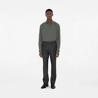 Check Wool Cashmere Tailored Trousers in Loden/highland green - Men | Burberry® Official