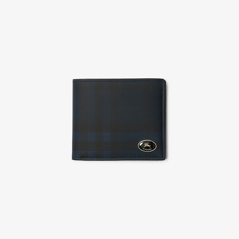Check Bifold Wallet in Navy - Men | Burberry® Official