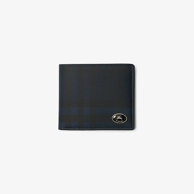 Check Bifold Wallet in Navy - Men | Burberry® Official
