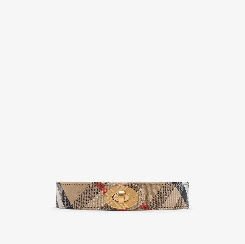 Check Cotswolds Belt in Sand beige - Women | Burberry® Official