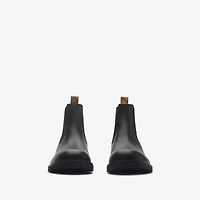 Leather Rogue Chelsea Boots in Black - Men | Burberry® Official