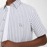 Striped Cotton Poplin Shirt in Marble grey/white - Men | Burberry® Official