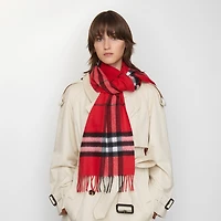 Check Cashmere Scarf in Post | Burberry® Official