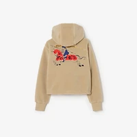 Cropped EKD Wool Cashmere Blend Fleece in Limestone beige - Women | Burberry® Official