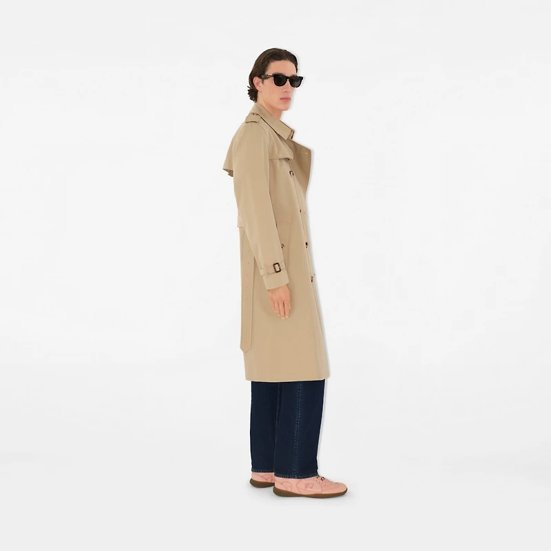 Long Kensington Heritage Trench Coat in Honey - Men, Cotton Gabardine | Burberry® Official