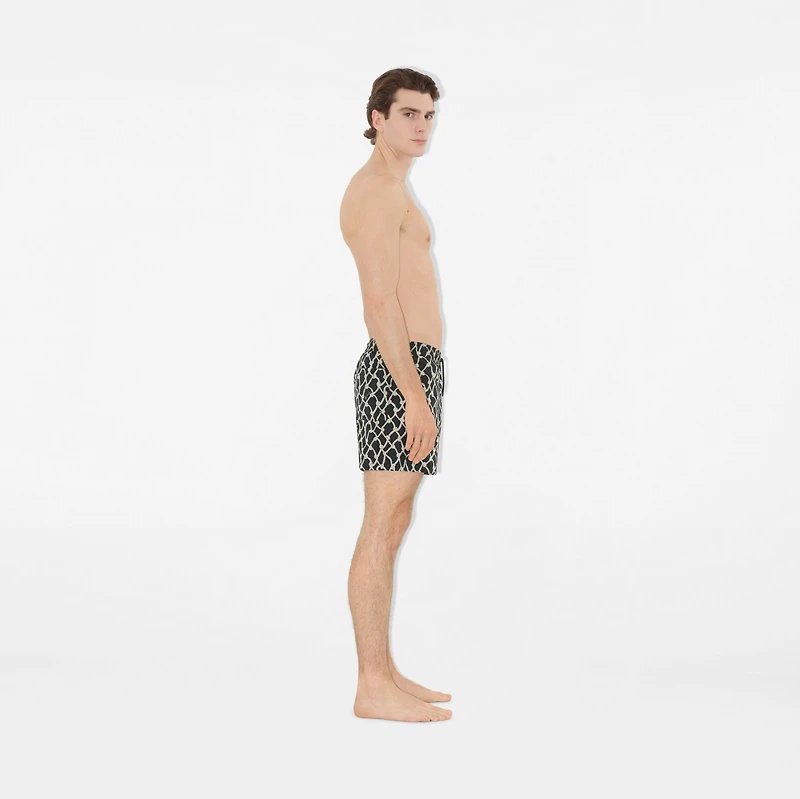 Knot Nylon Swim Shorts in Magnet - Men | Burberry® Official