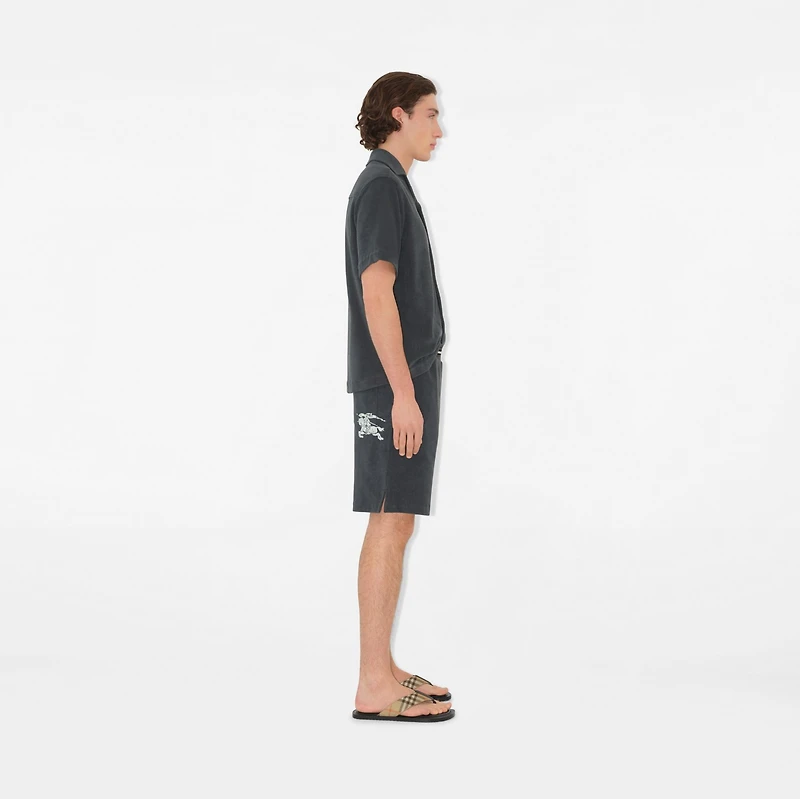 Cotton Shorts in Magnet - Men | Burberry® Official