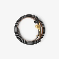 Reversible Leather Oval Knight Stamp Belt​ in Black/hazel - Women | Burberry® Official