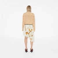 Shield Hardware Jersey Skirt in Gold/white - Women | Burberry® Official
