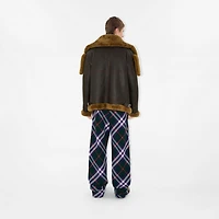 Shearling Aviator Jacket in Otter - Men | Burberry® Official