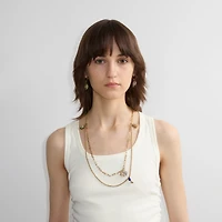 Charm Double Layer Necklace​ in Gold/multicolour - Women | Burberry® Official