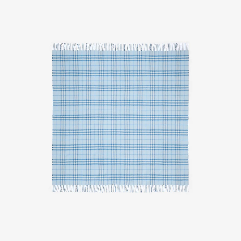 Check Wool Baby Blanket in Ice blue - Children | Burberry® Official