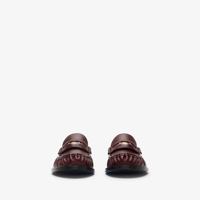 Leather Cadet Loafers in Fig - Women | Burberry® Official