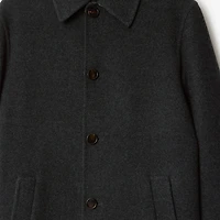 Mid-length Wool Car Coat in Charcoal grey - Men | Burberry® Official