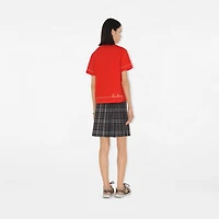 B Heart Cotton T-shirt in Tulip red - Women | Burberry® Official