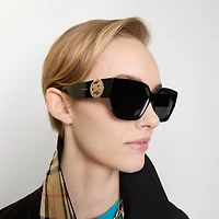 EKD Rectangular Sunglasses in Black - Women | Burberry® Official