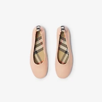 Leather Ballerinas in Plush - Children | Burberry® Official