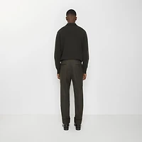 Wool Tailored Trousers in Soot brown - Men | Burberry® Official