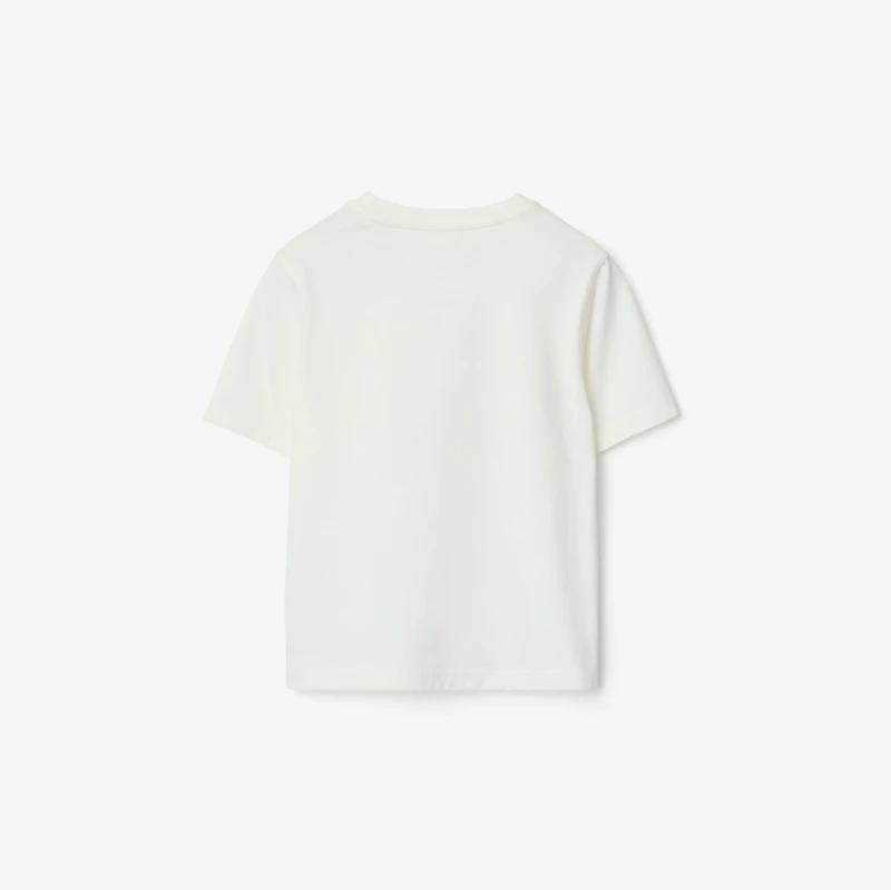 Watercolour EKD Cotton T-shirt in Chalk white | Burberry® Official