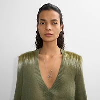 Onyx Shield Pendant Necklace in Silver/black/clear - Women | Burberry® Official