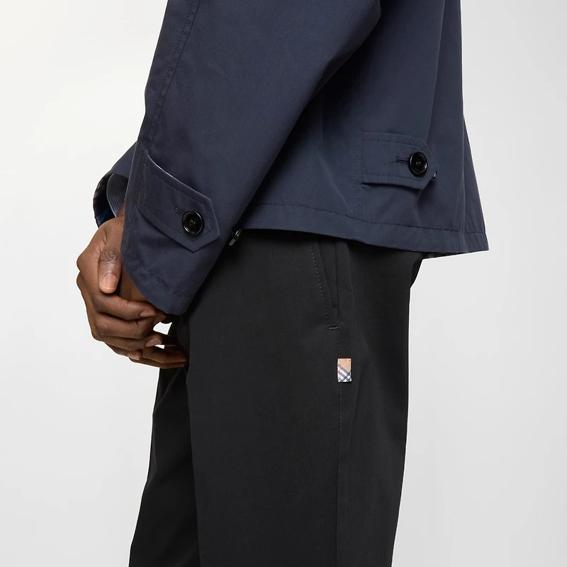 Cotton Twill Chinos in Black - Men | Burberry® Official