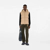 Detachable Sleeve Puffer Jacket in Flax beige - Men | Burberry® Official