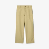 Gabardine Trousers in Dune beige - Men | Burberry® Official