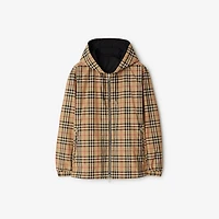 Reversible Check Jacket in Sand beige - Men, Nylon | Burberry® Official