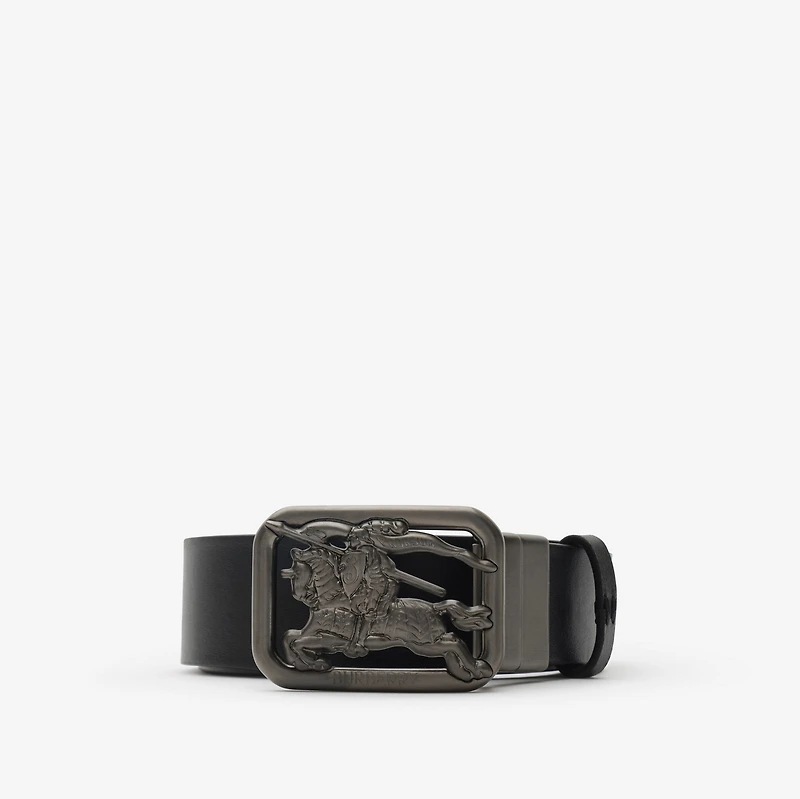 Reversible Check Rider Belt in Black/charcoal grey - Men, Leather | Burberry® Official