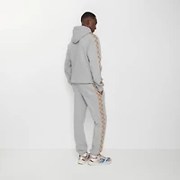 Check Trim Cotton Jogging Pants in Pale grey melange - Men | Burberry® Official