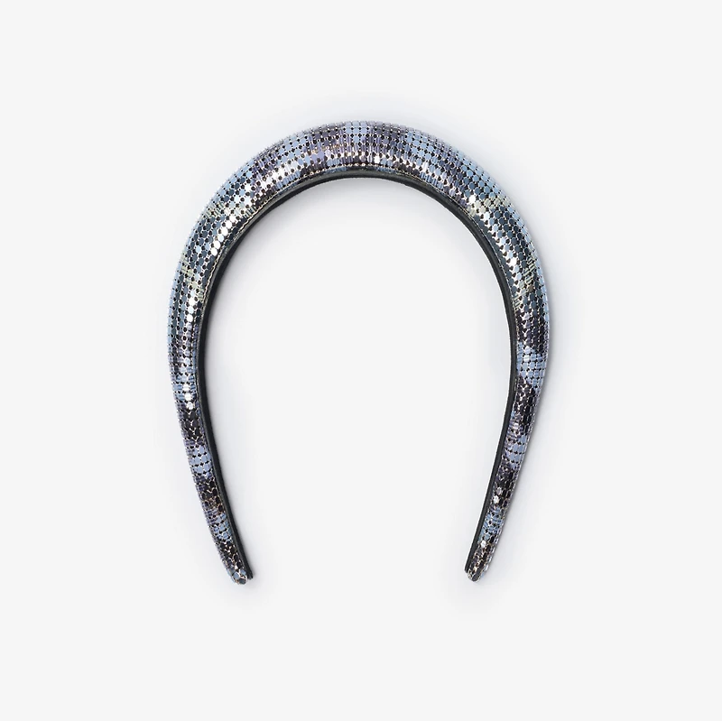 Check Mesh Headband in Gulf blue | Burberry® Official