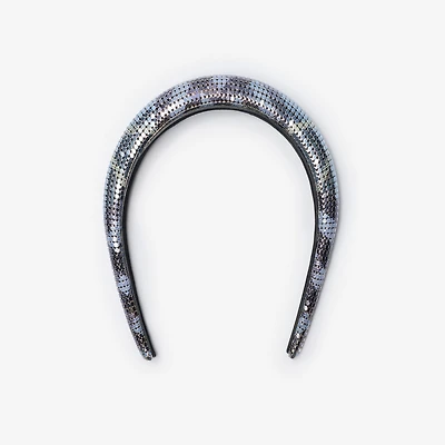 Check Mesh Headband in Gulf blue | Burberry® Official
