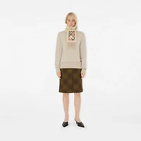Check Label Cashmere Scarf in Nutmeg | Burberry® Official