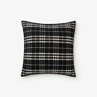 Check Wool Cashmere Cushion in Black/calico | Burberry® Official