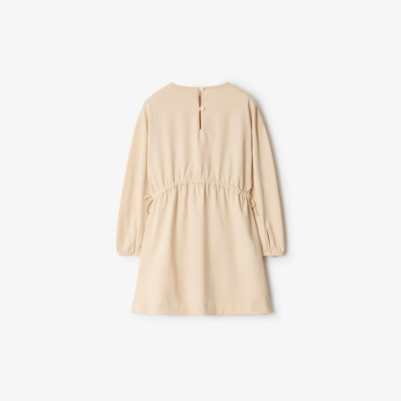 London Guard Logo​ Cotton Dress in Calico white | Burberry® Official