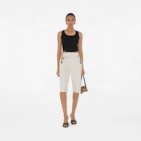 Festival Cotton Blend Tank Top in Black - Women | Burberry® Official