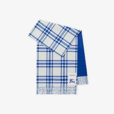 Reversible Check Cashmere Scarf in Knight | Burberry® Official