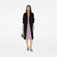 Long Kensington Heritage Trench Coat in Black - Women, Cotton Gabardine | Burberry® Official