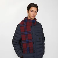 Narrow Check Cashmere Scarf in Sash red | Burberry® Official