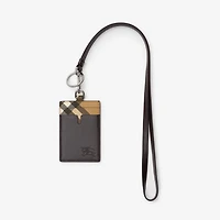 Pop Check Lanyard Card Case​ in Sand beige - Men | Burberry® Official