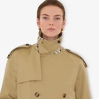 Long Castleford Trench Coat in Beige - Women, Cotton | Burberry® Official