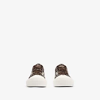 Check Sneakers in Mahogany brown - Men | Burberry® Official