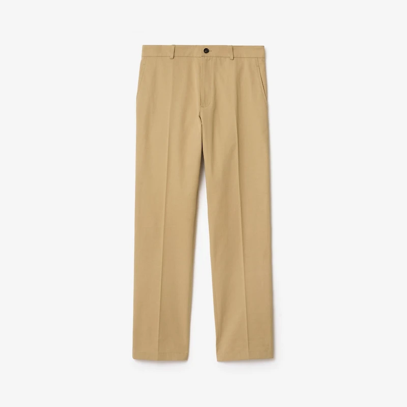Cotton Twill Chinos in Hamper beige - Men | Burberry® Official