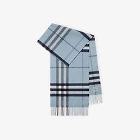 Check Cashmere Scarf in Bank blue | Burberry® Official