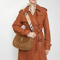 Small B Clip Messenger Bag in Hazel brown - Women | Burberry® Official