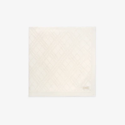 Check Cashmere Baby Blanket in Ivory - Children | Burberry® Official